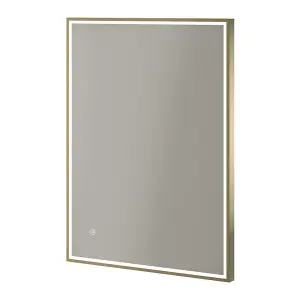 Aquarius Easy Frame LED Mirror 800 x 600MM Brushed Brass