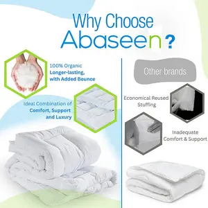 Abaseen 4 Inches Mattress Topper Double Bed 137x190x10cm Double Mattress Topper 10cm Unveil the Bliss, Embrace the Comfort