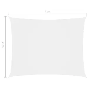 Berkfield Sunshade Sail Oxford Fabric Rectangular 2x4 m White