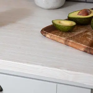 d-c-fix Woodgrain White Ash Self Adhesive Vinyl Wrap Film for Kitchen Doors and Worktops A4 Sample 297mm(L) 210mm(W)