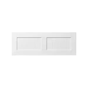 GoodHome Alpinia Tongue & groove Matt white Shaker 2 drawer front, bridging door & bi fold door 1000mm