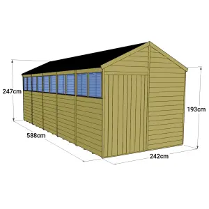 Store More Tongue and Groove Apex Shed - 20x8 Windowed