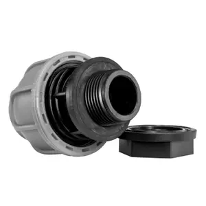 25mm water supply pipe compression fitting with nut and washer for water storage containers (requires a 26mm hole)