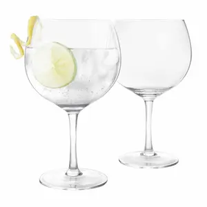 100% Lead-free Crystal Large Copa Gin And Tonic Glasses Balloon Glass DuraSHIELD Titanium Reinforced Set 400ml Pack of 2