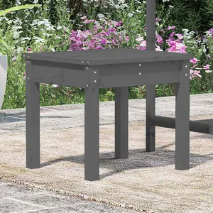 Berkfield Garden Bench Grey 50x44x45 cm Solid Wood Pine