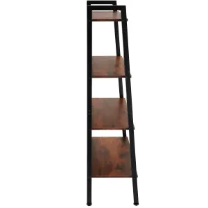 Shelving Unit Chatham - industrial style, free-standing, with up to 5 tiers - Industrial wood dark, rustic