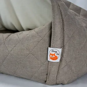 Hooded / Dome Pet Bed Beige / Small (40cm H x 65cm W x 55cm D)