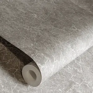 Galerie Azulejo Grey Bento Distressed Marble Crackle Wallpaper Roll