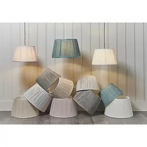 Luminosa Freya 1 Light Shade Light Fir Silk, E27