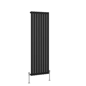 Right Radiators 1600x544 mm Vertical Single Flat Panel Designer Radiator Black