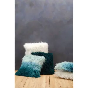 Bosie Blue Ombre Luxury Fur Cushion