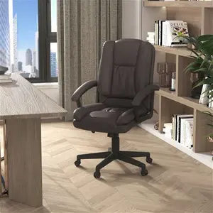 Portland Brown PU Leather Swivel Executive Office Chair