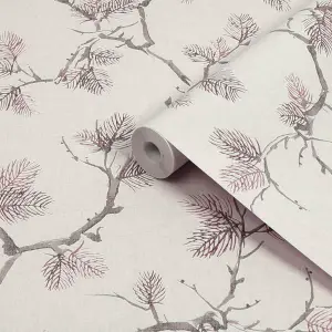 Superfresco Easy Beige Leaves Smooth Wallpaper Sample