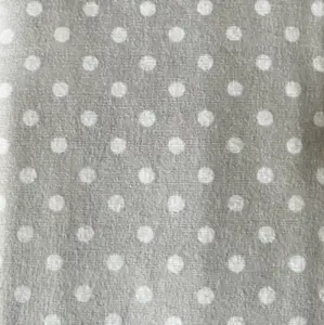 Just So Home Luxury Cotton Flannelette Pillowcases (Grey Polka Dot)