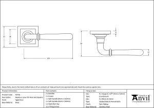 From The Anvil Aged Brass Newbury Lever on Rose Set (Square)