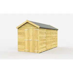 DIY Sheds 7x14 Apex Shed - Double Door Without Windows