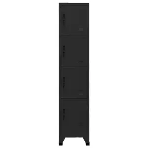 Berkfield Locker Cabinet Black 38x45x180 cm Steel