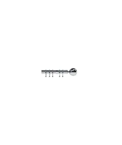 28mm  Nikola Ball End Metal Curtain Pole Set - Chrome