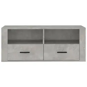 Berkfield TV Cabinet Concrete Grey 100x35x40 cm Engineered Wood