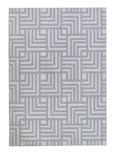 Washable Geometric Rug, Durable Resilient Comfortable Rug, Modern Rug for Bedroom, & Living Room-160cm X 230cm