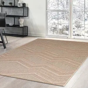 Flatweave Geometric Rug-Bukhara Chevron Rug, Grey/Terracotta,120x170cm