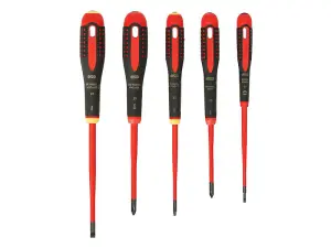 Bahco BE-9881SL BE-9881SL ERGO Slim VDE Insulated Screwdriver Set, 5 Piece BAH9881SL