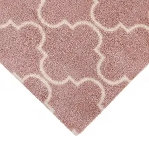 JVL Mega Machine Washable Doormat and Runner, Rose Lattice