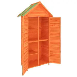 Berkfield Garden Tool Shed Brown 89x52.5x175 cm Solid Wood Pine