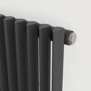 Agadon Aurora Designer Radiator 600 x 960 mm Anthracite - 3041 BTU - 10 Years Guarantee