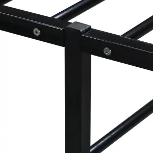 Berkfield Bed Frame Black Metal 90x200 cm