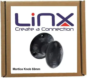 Mortice Knob Set Oval Unsprung 63mm - Linx