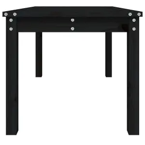 Berkfield Garden Table Black 82.5x50.5x45 cm Solid Wood Pine