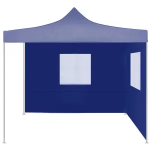 Berkfield Professional Folding Party Tent with 2 Sidewalls 2x2 m Steel Blue