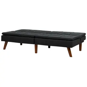 Beliani Retro Sofa Bed RONNE Black