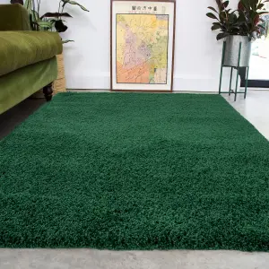 Super Soft Emerald Green Shaggy Area Rug 160x230cm