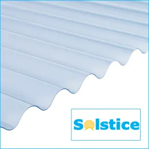 Solstice 3" PVC Corrugated Lightweight Sheeting 2.125m x 762mm x 0.8mm