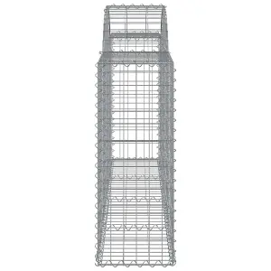 Berkfield Arched Gabion Baskets 20 pcs 200x30x80/100 cm Galvanised Iron