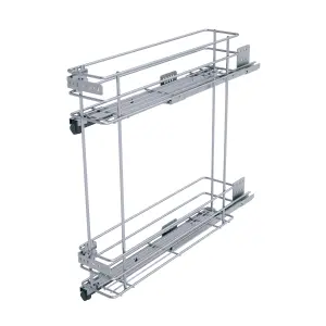 Silver Soft-close 15cm Pull-out storage For 150mm cabinet