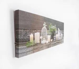 Home LED Printed Canvas Floral Wall Art