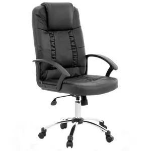 Massage Chair RELAX Faux Leather Black