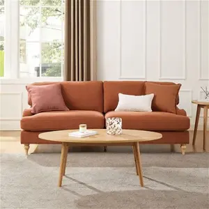 DUSK Hampshire 3 Seater Sofa - Burnt Orange - Matte Velvet