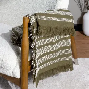 HOEM Jour Boucle Yarn Woven Fringed Throw