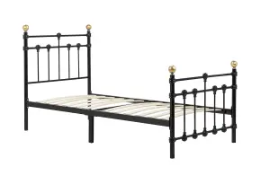 Birlea Atlas Single Bed Frame In Black