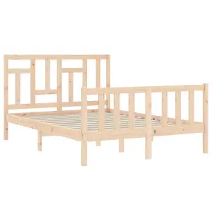 Berkfield Bed Frame with Headboard 120x200 cm Solid Wood