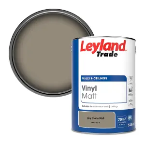 Leyland Trade Vinyl Matt Walls & Ceilings Emulsion Paint Dry Stone Wall (PPG1023-5) 5L