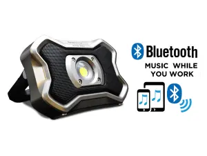 BeatLite Rechargeable LED Work Light with Bluetooth Speaker and Powerbank, 2000 Lumens