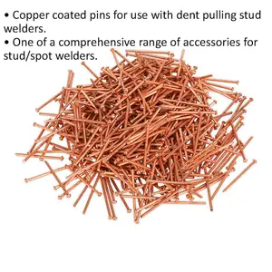 500 Pack of 2.5mm x 50mm Copper Stud Welding Nails for Car Dent Repair