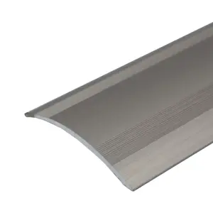 A49 61mm Anodised Aluminium Self Adhesive Door Threshold Ramp Profile - Inox, 1.0m