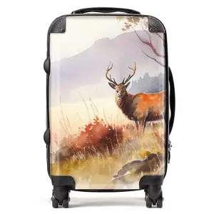 Stag Deer Water Colour Suitcase - Cabin