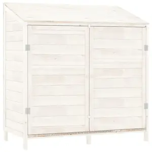 Berkfield Garden Shed White 102x52x112 cm Solid Wood Fir